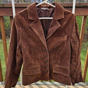 Vintage 1994 NAF NAF Brown Suede Jacket/Blazer